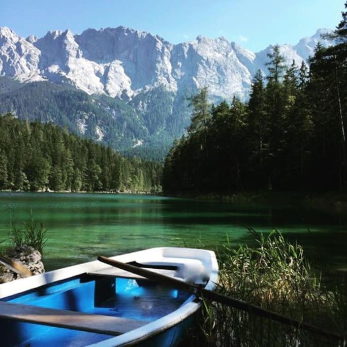 Chalet S - 5 Sterne Luxus Ferienhaus Direkt Am Eibsee Und Zugspitze グライナウ エクステリア 写真
